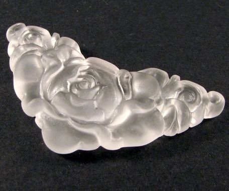 4696 - Pandantiv, cristal de stanca, frosted, 61x32x9mm