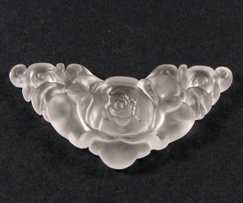 4696 - Pandantiv, cristal de stanca, frosted, 61x32x9mm