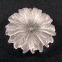 4694 - (1 buc) Floare sculptata, man made crystal, frosted, 30x7mm