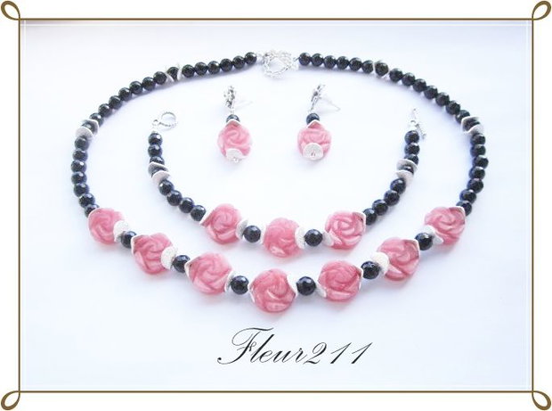 SET-ONIX NEGRU SI JAD ROZ-RETINUT
