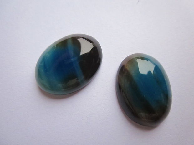 Cabochon agate aprox 20x15 mm (2 buc)