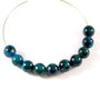 4717 - (10 buc) Chrysocolla de sinteza, sfere 7,7-8mm