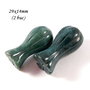 4742 - (2 buc) Cuart agate idiene sculptate, 29x14mm