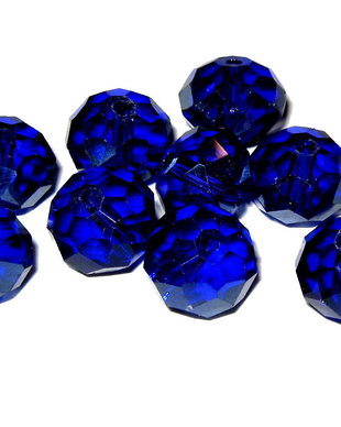 Cristale din sticla, 6x4 mm, safir