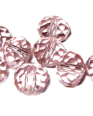 Cristale din sticla, 6x4 mm, roz