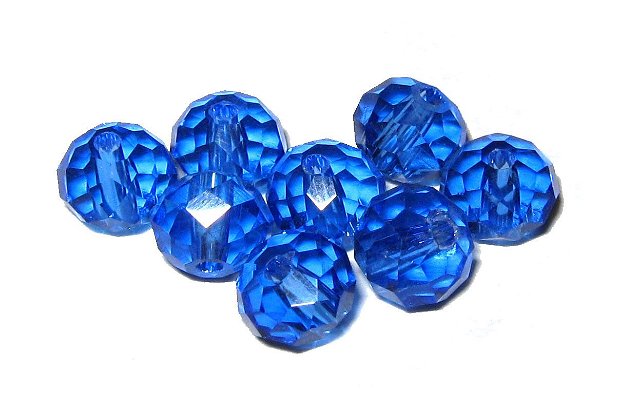 Cristale din sticla, 6x4 mm, albastre
