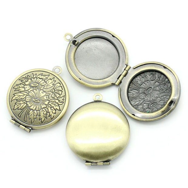 1b pandantiv locket box bronz 32x27mm BZLAK 07