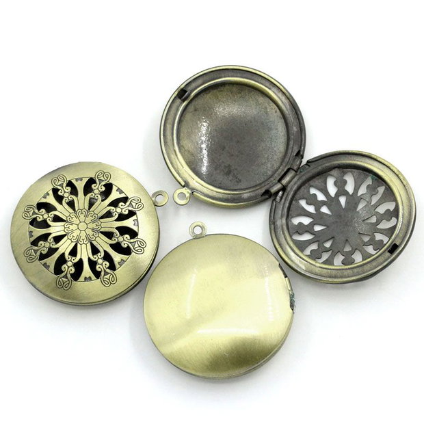 1b pandantiv locket box bronz 36x33mm BZLAK 09