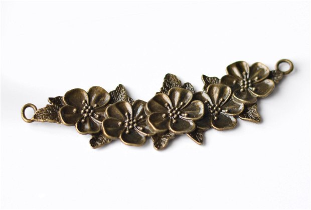 Baza colier model floral bronz antic