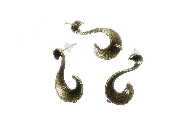2b tortite cercei bronz  '' S '' 23x13mm BZLAK 13