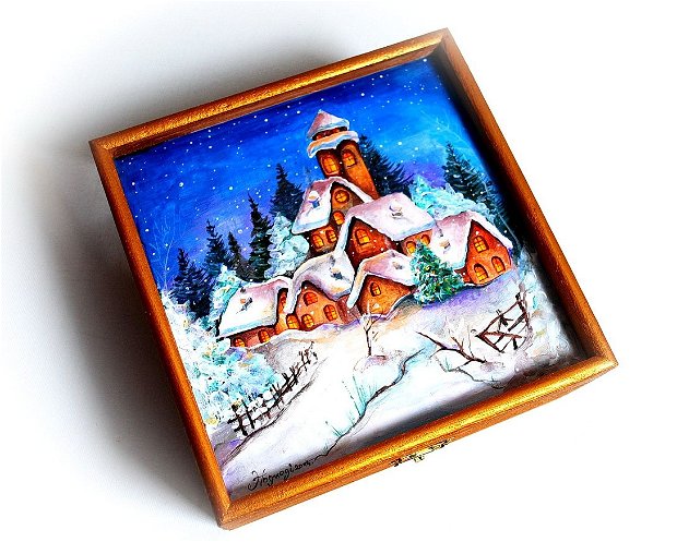 Cutie din lemn" Winter Magic "