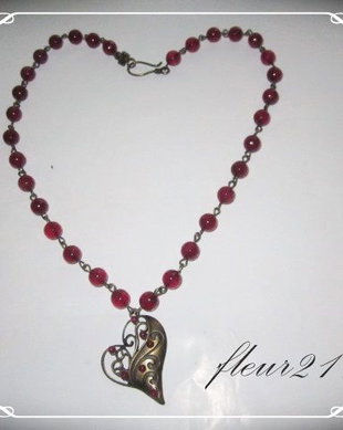 COLIER- AGATE RUBY RED
