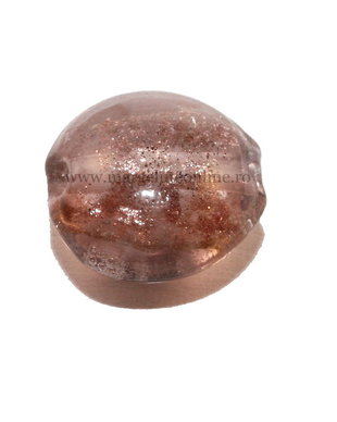 Margele de lampa, plate, 12 mm, fumurii