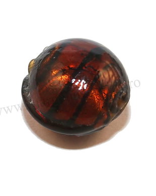 Margele de lampa, foil, 12 mm, maro