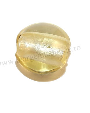 Margele de lampa, foil, 12 mm, galbene
