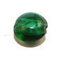 Margele de lampa, foil, 10 mm, verde inchis