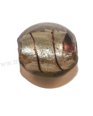 Margele de lampa, foil, 12 mm, gri inchis