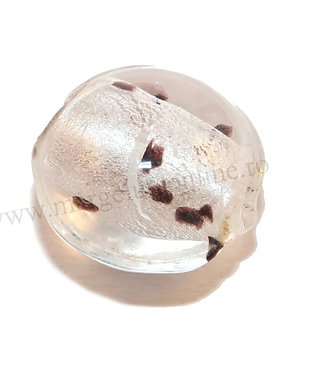 Margele de lampa, foil, 12 mm, albe