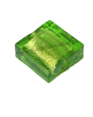 Margele de lampa, 15x15 mm , verde
