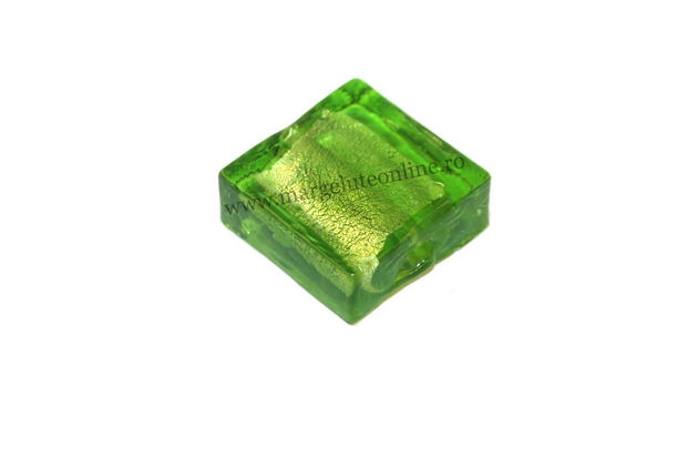 Margele de lampa, 15x15 mm , verde