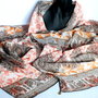 Esarfa   Maro+Orange cu imprimeu oriental (paisley)