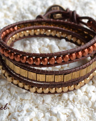Bratara Wrap ''Warm Metallics''