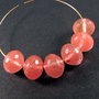 4762 - (2buc) Margele, cuart cherry, fatetat, rondele, 13x10mm