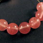 4764 - (2buc) Margele, cuart cherry, sfere, 12mm