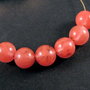4765 - (4buc) Margele, cuart cherry, sfere, 10mm