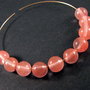 4766 - (10buc) Margele, cuart cherry, sfere, 8mm