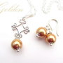 Set perle swarosvki&accesorii argintate GOLDEN