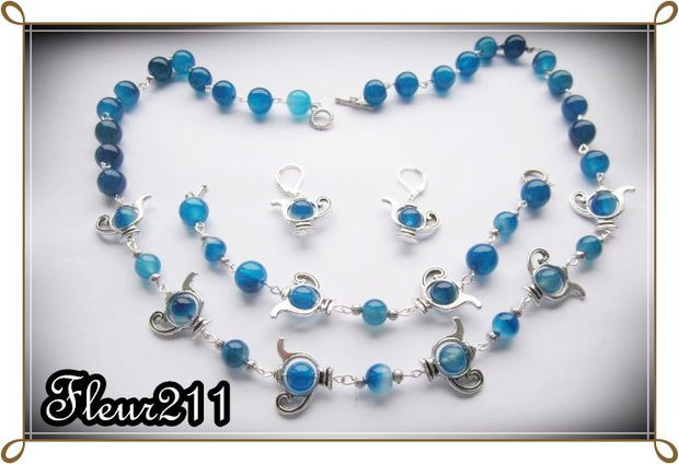 SET- AGATE ALBASTRE