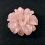 4770 - (1buc) Pandantiv, floare sculptata, cuartz roz, 31x11mm