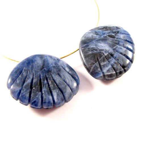 4796 - SET, minipandantive / charms, sodalite, bleu albastru bleumarin