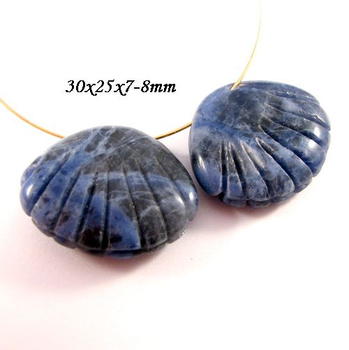 4796 - SET, minipandantive / charms, sodalite, bleu albastru bleumarin