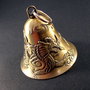4800 - Accesoriu pt decoratiuni feng shui, clopotel, bronz, dragon si pasarea phoenix