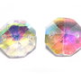 Pandantiv din sticla, cristal AB, 14x8 mm