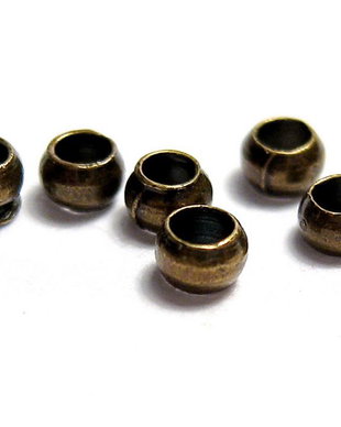 Crimp din alama, rotund, bronz, 2 mm