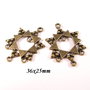 4836 - (2buc) Minipandantiv, charms, chandelier, bronz