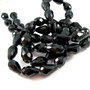 4821- 10buc Cristale sticla fatetata negru 15x10mm