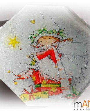 Farfurie de sticla - Winter fairy