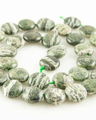 FM1091 Serpentinit banuti rotunzi de 12x6mm