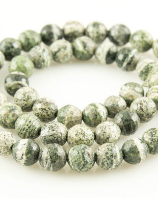 T1094 Serpentinit sfere fatetate de 8mm