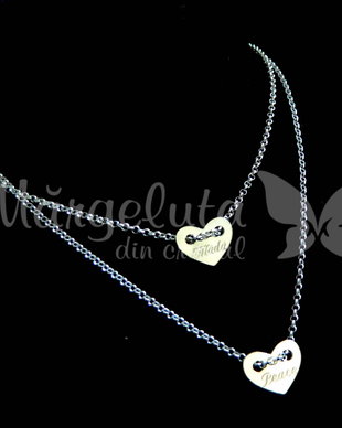 Lantisor personalizat - Inimioare