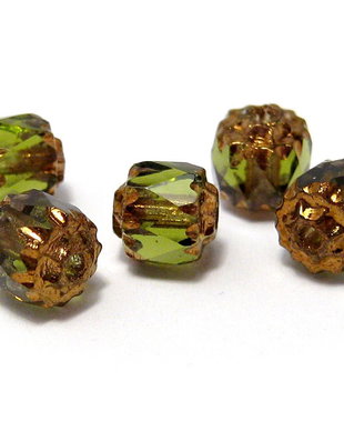 Margele Cathedral, 6 mm, verde olive