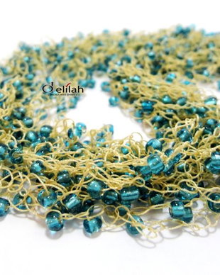 Colier “Beige and Turquoise”