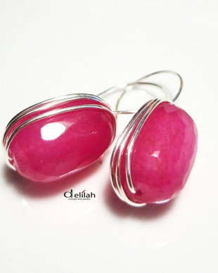 Cercei “Elegantly Waved”, fuchsia