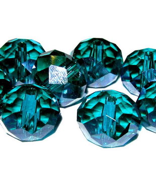 Cristale din sticla, 12x8 mm, blue zirconiu