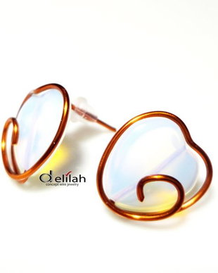 Heart Copper Earrings