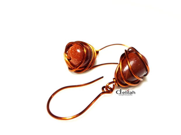 Goldstone Earrings